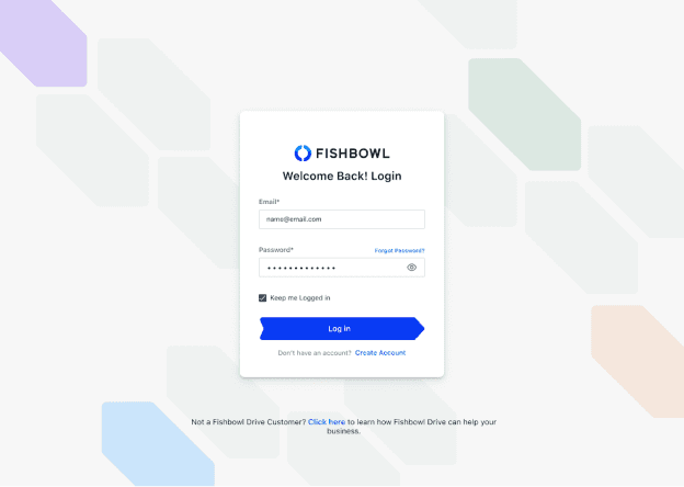 Fishbowl login screen